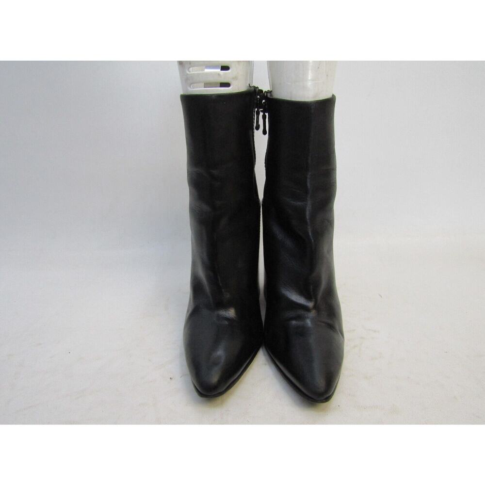 Acne Womens Size 36 EUR Black Leather Zip Heeled Ankle Fashion Boots Bootie - Picture 5 of 11